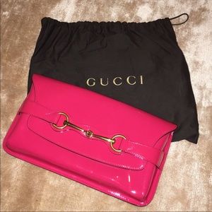 Gucci hot pink clutch
